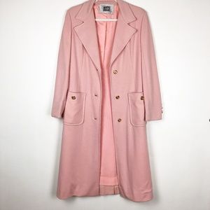 VTG Mod 60's Count Romi Pink Coat w/ Gold Buttons